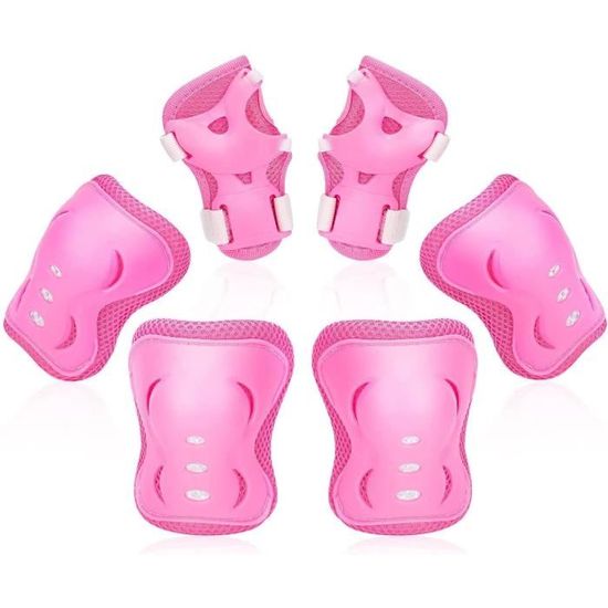 Kit Protection Enfant 7 Pièces - Genouillères, Coudières & Poignets - Licorne - Skate, Vélo, Trotinette 3-8 Ans