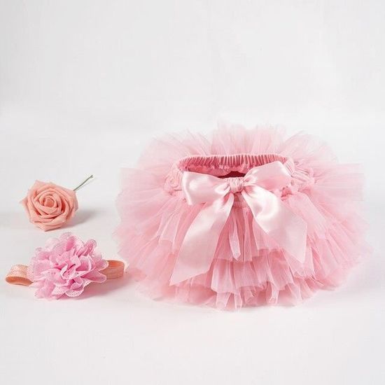 Jupe Tulle Fille Arc-en-Ciel Dégradé - À Volants Pour Fête, Anniversaire, Quotidien - Taille 18M à 8 Ans
