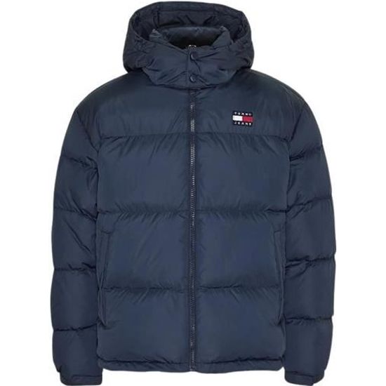 Doudoune Homme Tommy Jeans Alaska Bleu Polyester recycle Fermeture eclair Bleu Cdiscount Pret a Porter