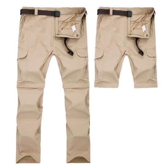 Pantalon Cargo Homme De Travail/extérieur - Taille élastique, Séchage Rapide, 6 Poches, Léger Et Respirant