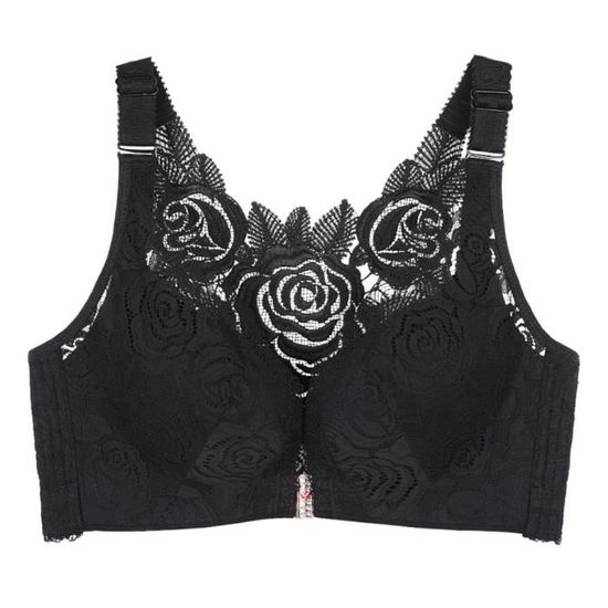 rose à boutons sur le devant,sousvêtements sexy,pushup,tTop,46D