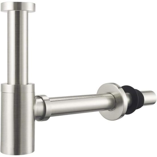 Kit Siphon Et Bonde Avec Trop-plein Pour Lavabo - Laiton Universel, Design Anti-odeur, Noir Mat