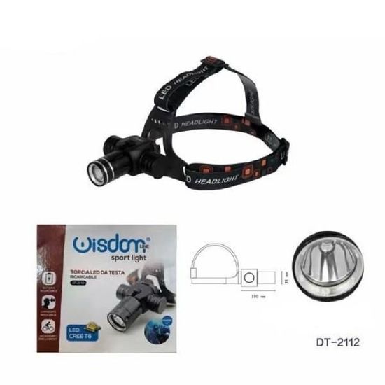 Torcia Led Cree T6 Frontale Da Testa Immersione Subacquea Ricaricabile Torcia Led Cree T6 Frontale Da Testa Immersione Subacquea Ricaricabile