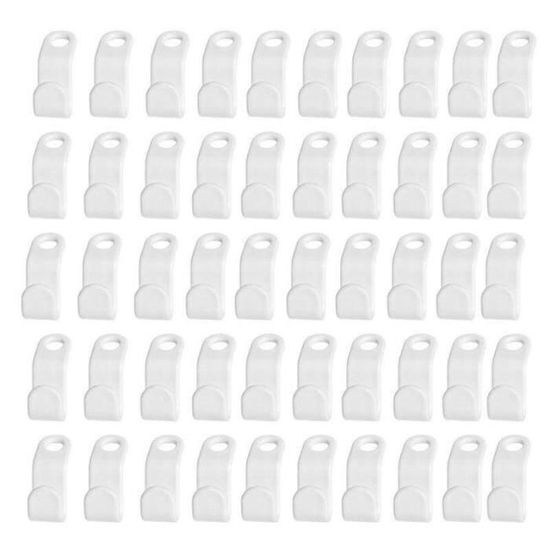 Crochets De Connexion Plastique Noir Pour Cintre, 18 Pièces