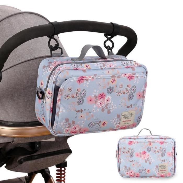 Sac à Langer Cambrass - Organisateur Bébé - 16x43x37cm - Aura Beige/Fleurs