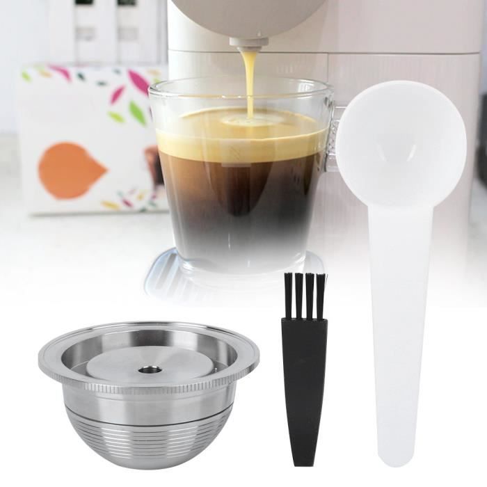 Filtre à Capsule de Café Réutilisable Adapté Nespresso Machine à Café en Acier Inoxydable-MEY