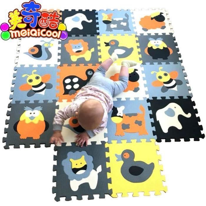 Tapis d'éveil,MEIQICOOL tapis de jeu éducatif pour bébé tapis de Puzzle tapis rampant Non toxique - Type 9pieces P024-30x30cmx1cm