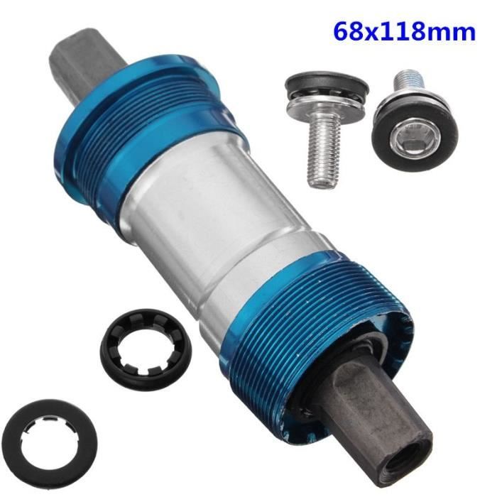 Pièce Détachée,Pédalier de vélo 103 124.5mm Quare trou manivelle axe vélo pièces pour carré conique axe pédalier - Type 68x118mm