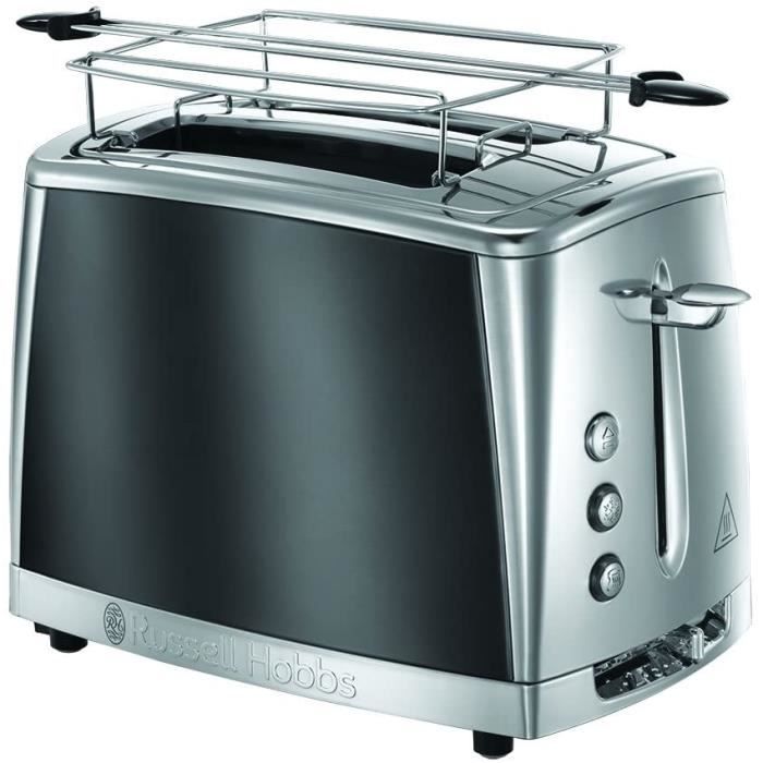MACHINE A PAIN Russell Hobbs Toaster GrillePain Cuisson Rapide Controcircle Brunissage Chauffe Viennoiserie Gris 2322156 Luna105