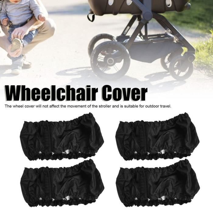 protecteur de fauteuil roulant Couverture de roue de poussette de bébé Housse de protection de fauteuil roulant