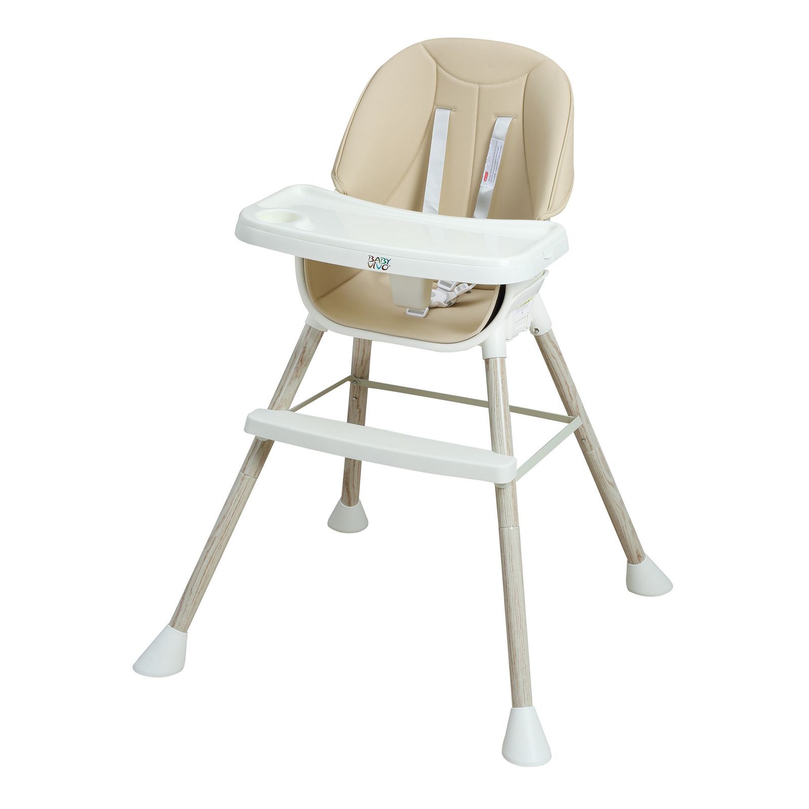 Baby Vivo Chaise haute Bébé 2 en 1 réglable pour Enfant avec Tablette Amovible de 6 Mois à 3 Ans - Lani en Turquoise