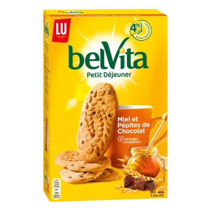 BELVITA Biscuits aux miel & pépites de chocolat - 435 g