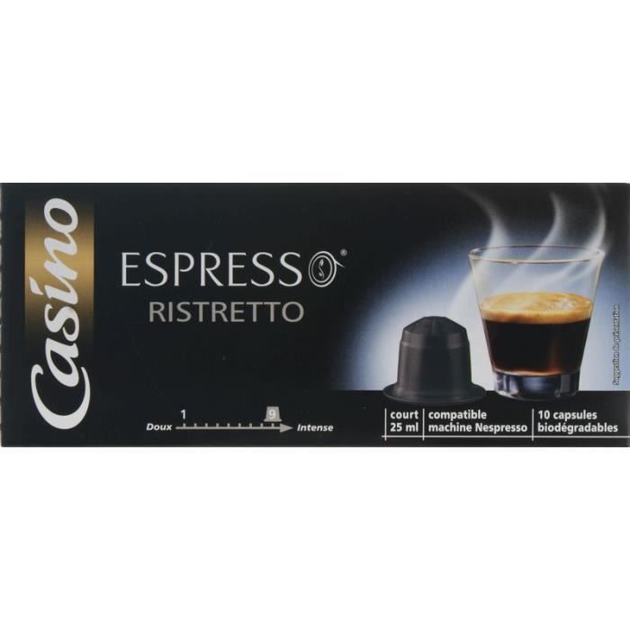 Lot de 10 capsules Espresso Ristretto - 52 g
