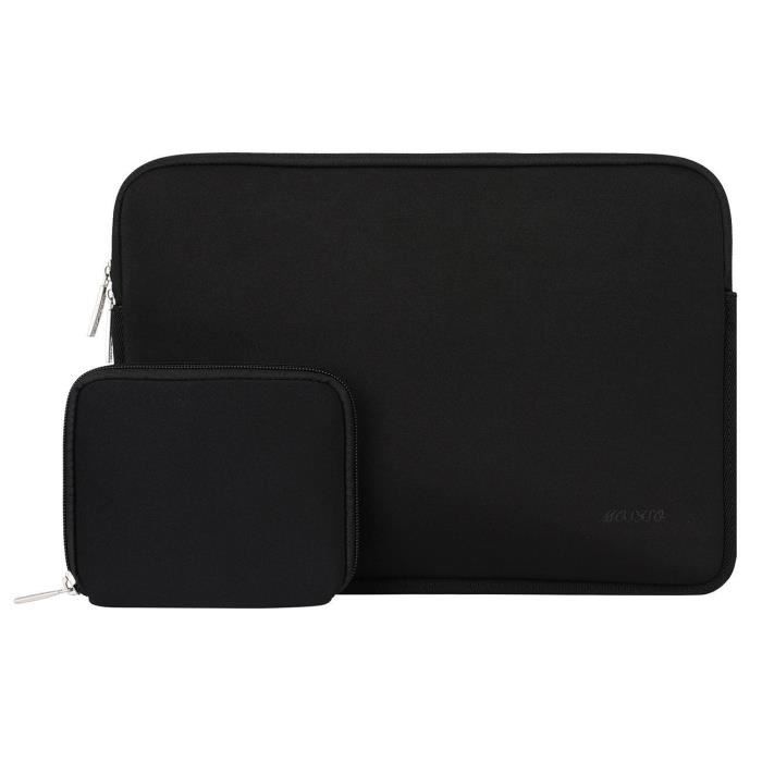 MOSISO Lycra Housse de Sac Pochette pour MacBook 12 Pouces avec Retina Display 2017-2016-2015 Libération avec Petit Étui, Noir