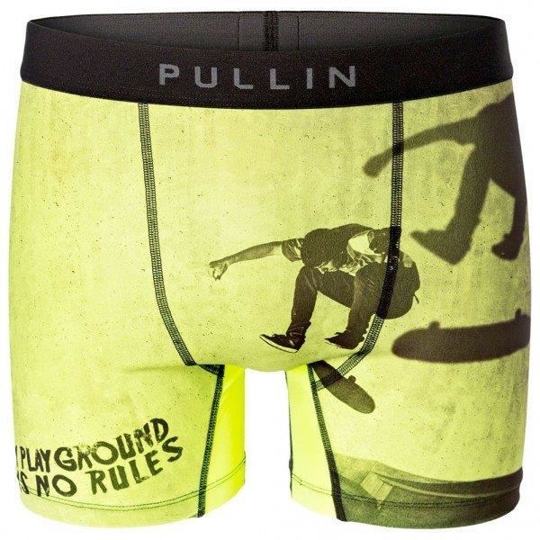 PULL IN Boxer Long Homme Microfibre SKATELIFE Jaune Noir