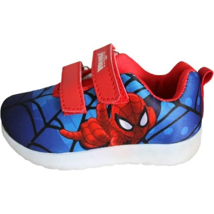 baskets spiderman rouge et bleue à scratch