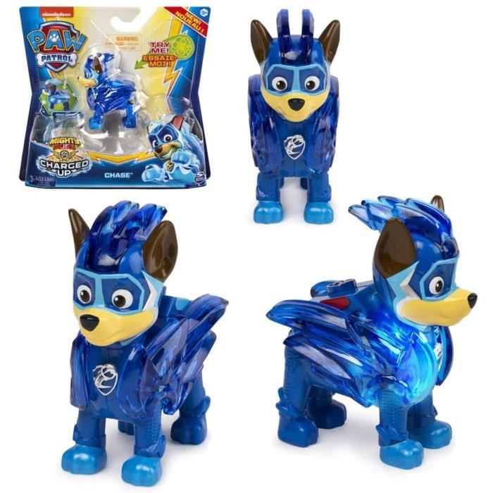 Figurine Paw Patrol Mighty Pups Deluxe avec Lumière Chase
