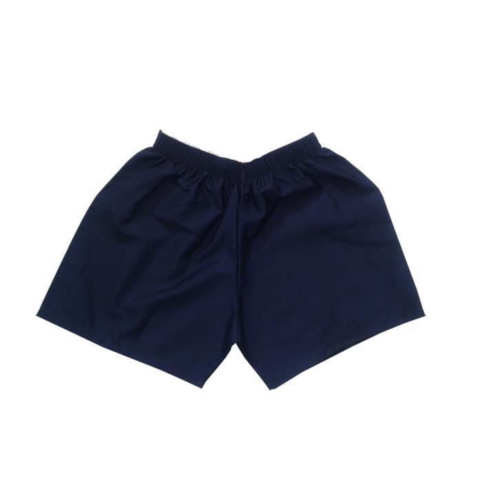 Short école rugby en polyester, taille L de couleur BLEU