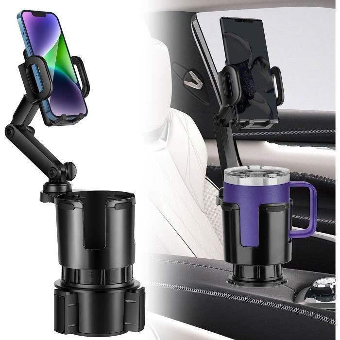 Porte-gobelet En Acier Inoxydable Noir – Fixation Encastrée Pour Fauteuil, Table, Voiture – Compact