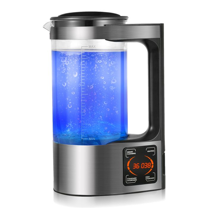 Générateur D'Eau Hydrogène 2L – Eau Alcaline Ionisée Riche En Hydrogène, Thermostat 40°C, Écran Tactile LED – Pour Santé & Famille