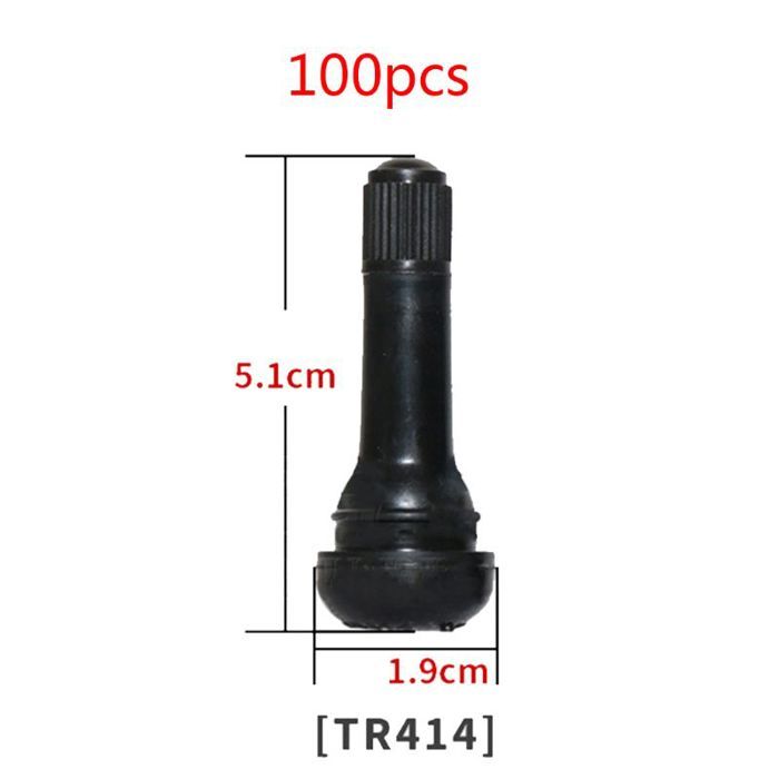 Lot De 100 Valves TR414 Pour Pneus - Caoutchouc Et Cuivre, Facile à Clipser, Voiture Camion Moto