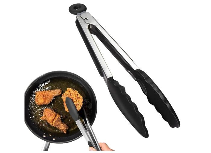 Set 3 Pinze Da Cucina In Acciaio Inox E Silicone - 22.9 E 30.5 Cm