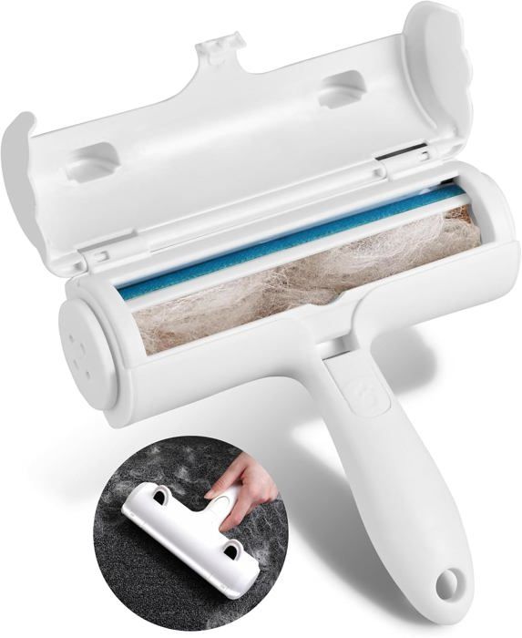 Jiavlyx 3 Pièces Rouleau à Peluches Réutilisable - Rouleau Collant En Gel Pour Poils D'Animaux, Vêtements, Tapis Et Meubles