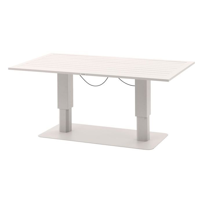 Table de jardin relevable rectangulaire en aluminium SALIMIA Avoine - vue 2