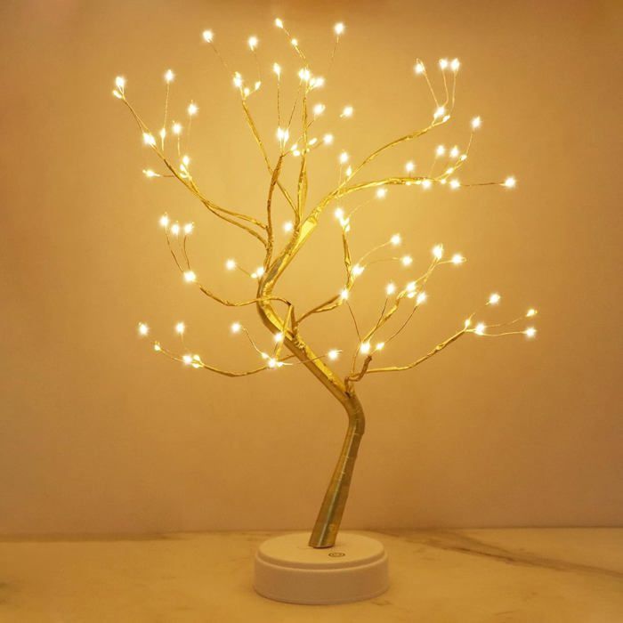 Arbre Lumineux LED Lampe Arbre Lumineux Branches Réglables 108 LED pour la Décoration de Fête de Mariage USB/Batterie