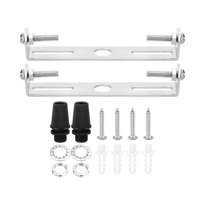 Support de fixation pour luminaires SOURCING MAP 2 Kits 95mm Plaque plafonnier Universel Acier pour Suspension murale Maison bureau