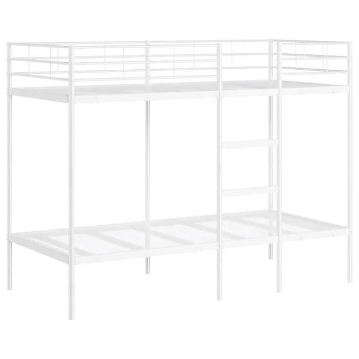 Lit simple Contemporain Lit superposé enfant sans matelas blanc 90x190 cm acier - 1 Place SP15538BED91441402