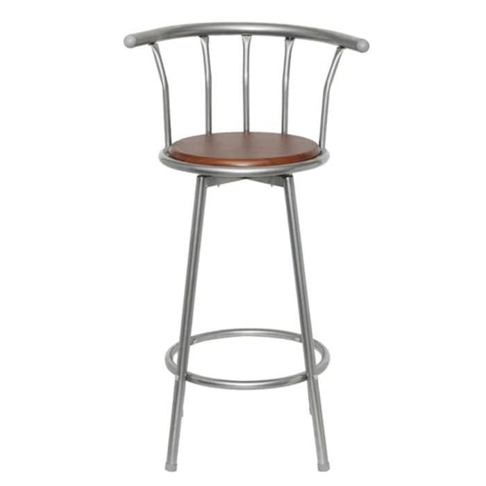 SARA* NEW Tabouret de pub/siège comptoir/ Tabourets Haut Bar - KENNETH - lot de 2 - marron acier 12.7 Kg CL7364