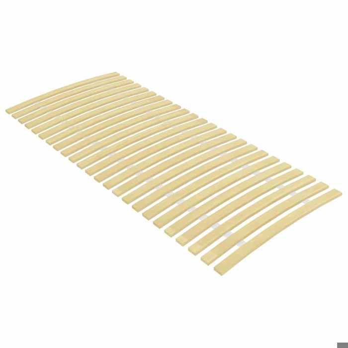 Sommier à lattes pliable - VIDAXL - 24 lattes - 90x200 cm - Bois de peuplier massif - Pliable - Lattes en rouleau