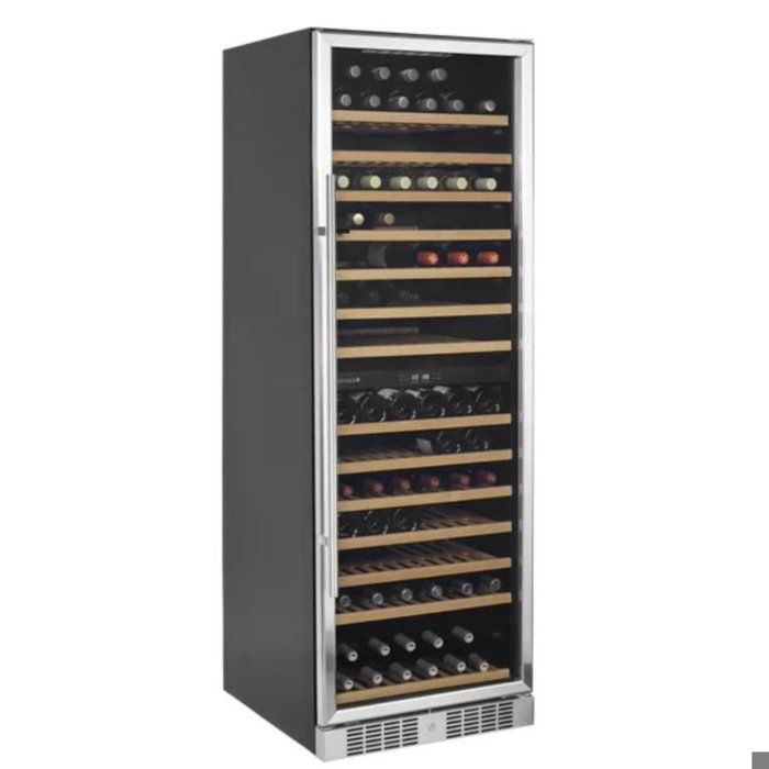 Cave inox à vin 416 Litres PRO 2 zones 1 porte vitrée 220 W 220 V - MONO