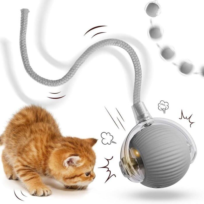 Balle de Jouet Interactif pour Chatballe interactive chatjouet pour chatJouet Intelligent pour Chatjouet chat interac QIEDOVIEY