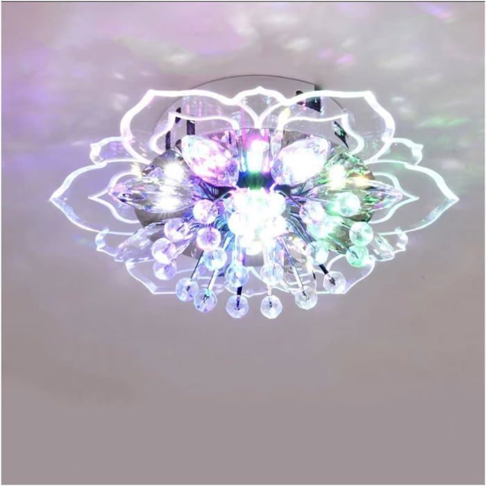 Plafonnier LED moderne plafonnier LED en cristal lampe de plafond moderne en forme de fleur pour couloir salon chambre...
