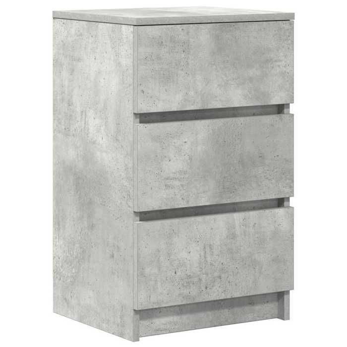 En solde 1x Armoire de nuit moderne - UU - Petit commode/placard - avec 3 tiroirs - gris béton 39x35x65 cm L4468