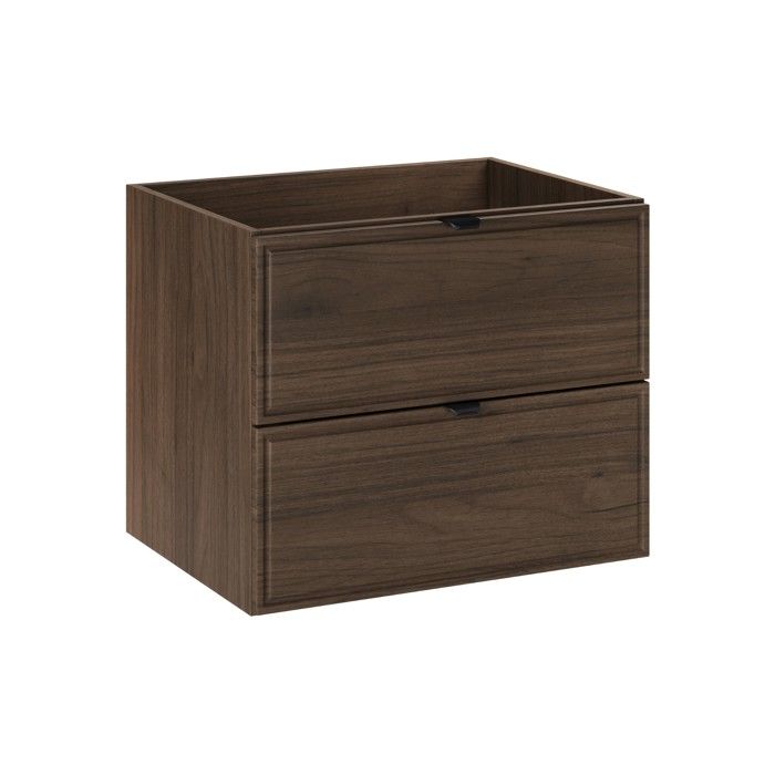 Meuble sous lavabo suspendu TERRA VILLA coloris noyer foncé 60 cm Meuble sous lavabo suspendu TERRA VILLA coloris noyer foncé 60 cm