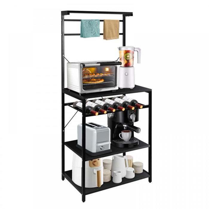 SUPFINE Étagère Desserte de Cuisine Meuble de Rangement avec Plan de Travail de 78 cm de Hauteur Support pour Micro-Ondes