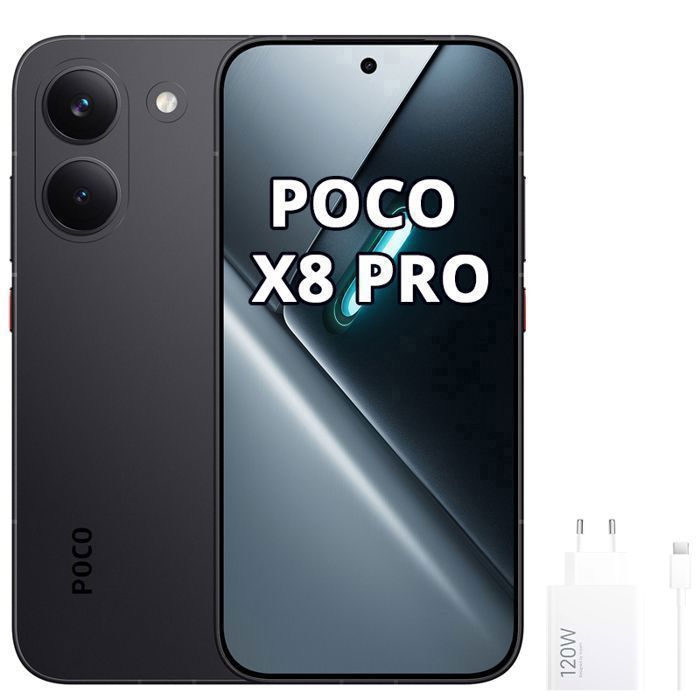 POCO X8 Pro 8+256 Processeur Dimensity 8500 Ultra + Original Chargeur Xiaomi