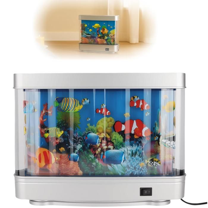 Lampe LED pour bébé – Simulation du monde sous-marin mobile jouet aquarium lampe de poisson silencieuse à économie dénergie