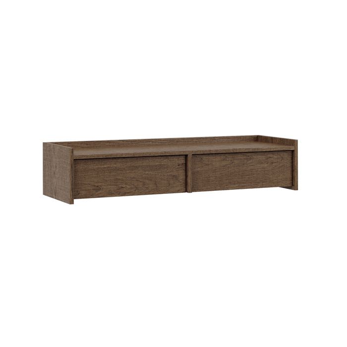 Console 2 tiroirs Petits-meubles - Japandi - 105 x 34 x 21 5cm - Bois foncé Console 2 tiroirs Petits-meubles - Japandi - 105 x 34 x 21 5cm - Bois foncé