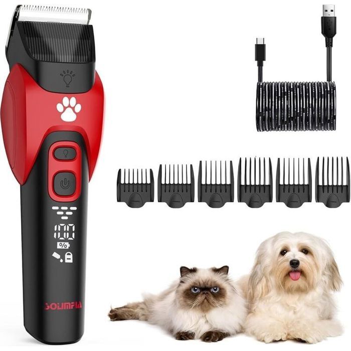 Tondeuse pour chien tondeuse professionnelle pour animaux de compagnie pour chiens et chats Silencieux rechargeable par USB