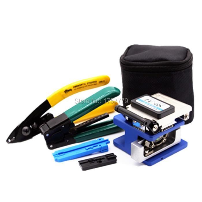 Kit d'outils pour Fiber optique FTTH 6 en 1, avec couperet de fibres FC-6S et dénudeur de câbles CFS-2 + dén