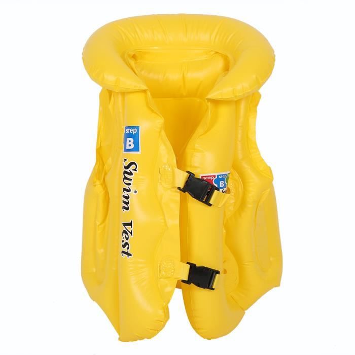 Gilet De Sauvetage Enfant Bebes Securite Enfant Bouee Gonflable Jaune B Cdiscount