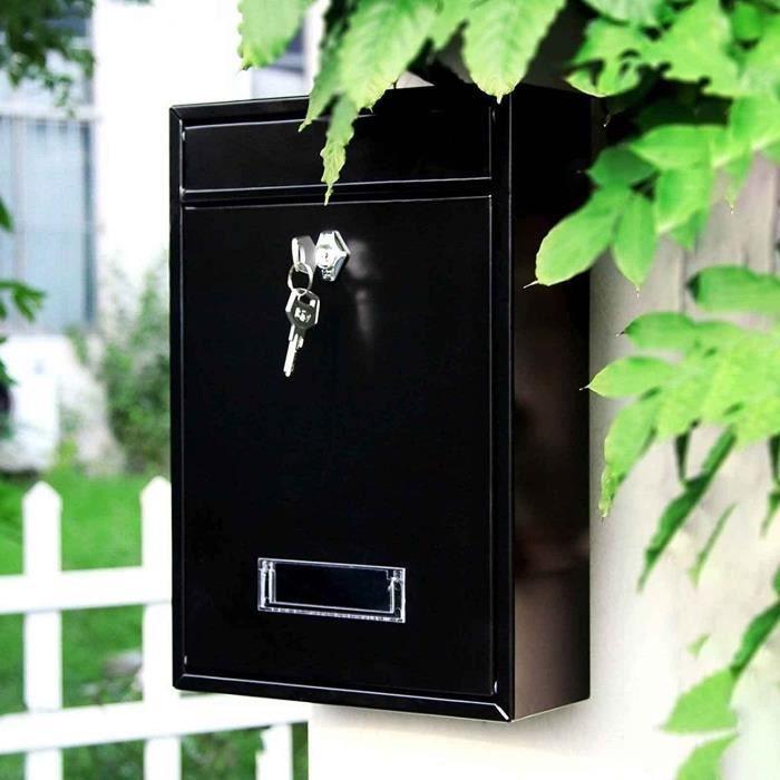 Boîte Aux Lettres Normalisée 2 Portes, Boîte Aux Lettres Murale avec Mot de Passe Verrouillable