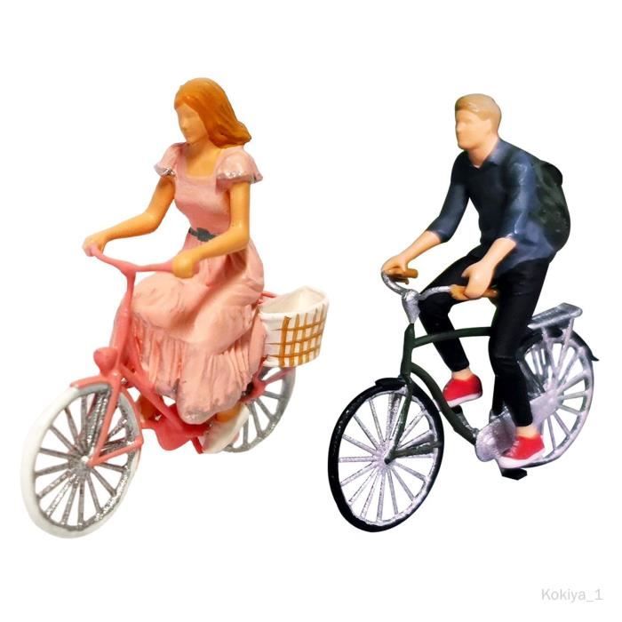 Figurines peintes en résine à l'échelle 164, de vélo d'équitation de , décoration de table de