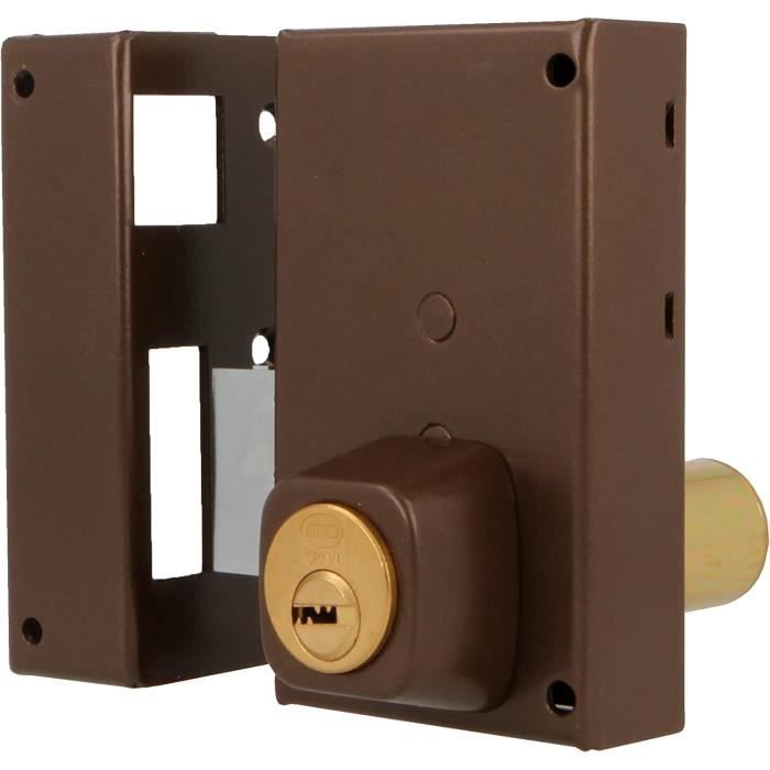 Amig - Serrure Encastrée Pour Portes En Bois | Avec Gâche De Fermeture | Face Et Support à Angle