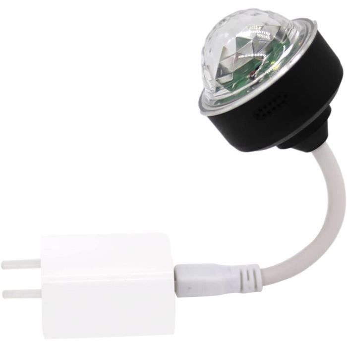 Boule Disco Rotative - EU PLUG - 3 LED RGB - Effets De Scène - 3W