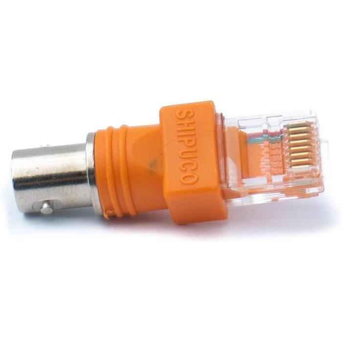 Adaptateur enfichable coaxial sur UTP - Connexions : IEC, RJ45